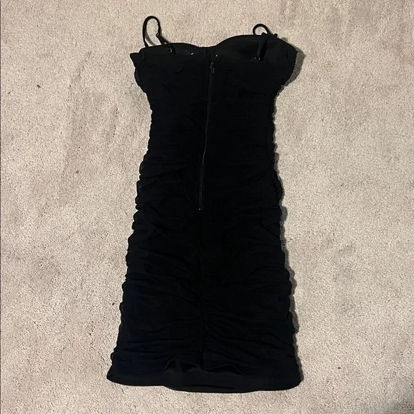 size xs windsor Stunning Allure Ruched Mesh Corset Mini Dress with batman symbol - Picture 2 of 3